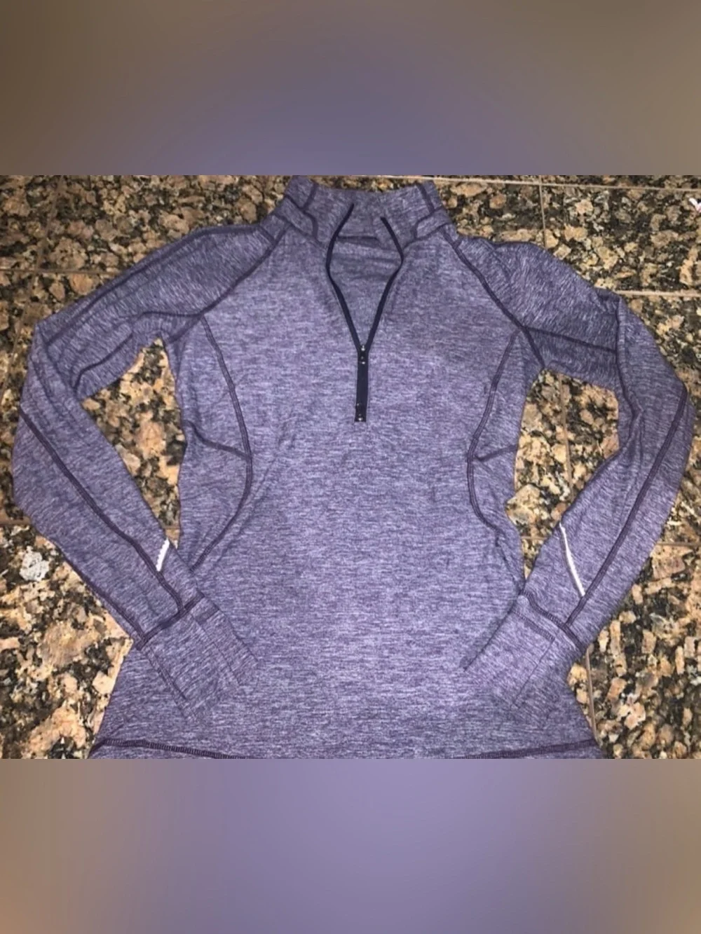 Lululemon  1/4 zip pullover size 6 long sleeve mock neck athletic top run